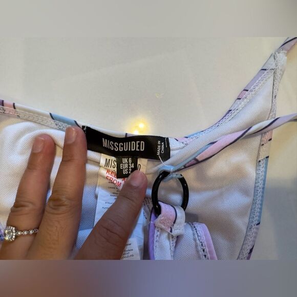 Missguided Pastel Swirl Bikini Bottom #21 - Picture 3 of 3